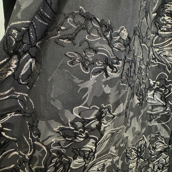 Xscape V Neck Maxi Dress Night Gown Black Gold WORE ONCE for Prom Event Formal - Picture 9 of 9